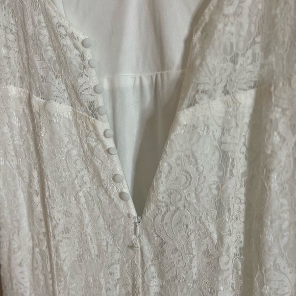 Beloved Eternity White Lace Sleeveless Backless Maxi Dress - Picture 7 of 10